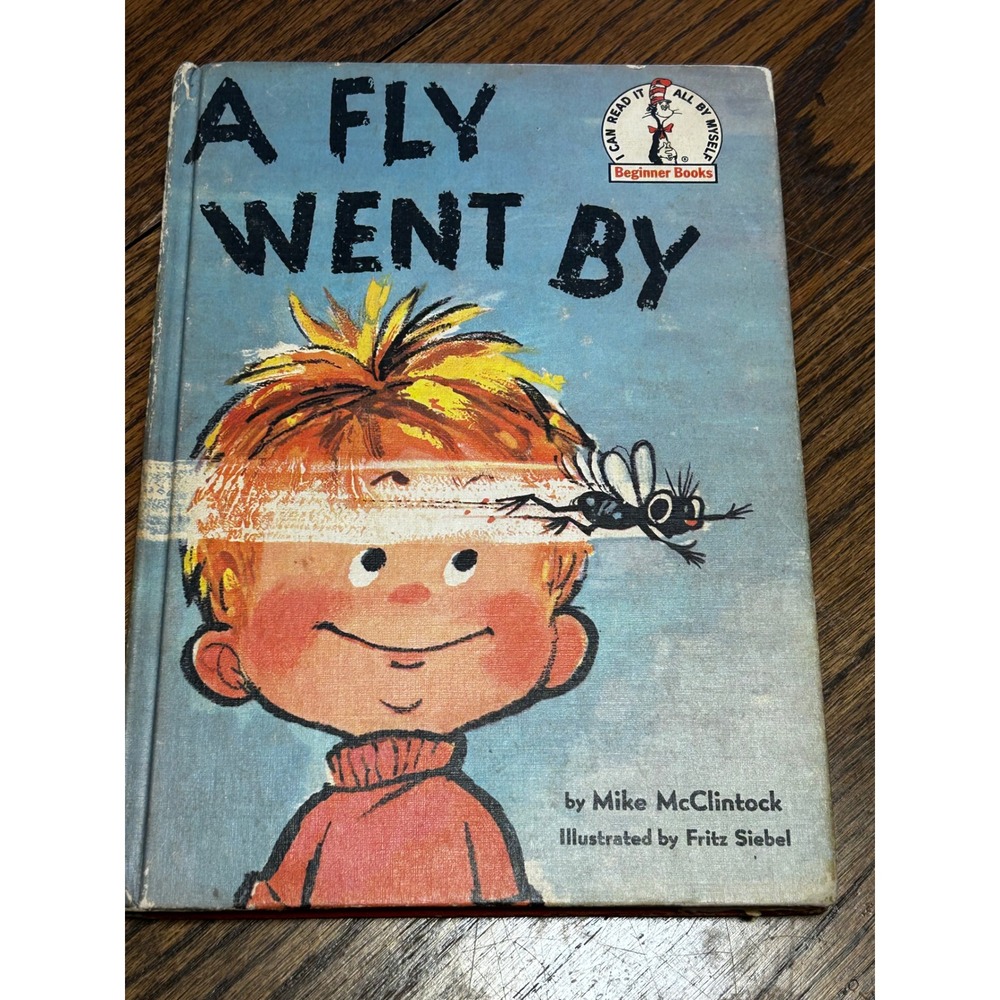 A Fly Went By Mike McClintock‎ 1958 Vintage Beginner Books Hardcover Dr Seuss